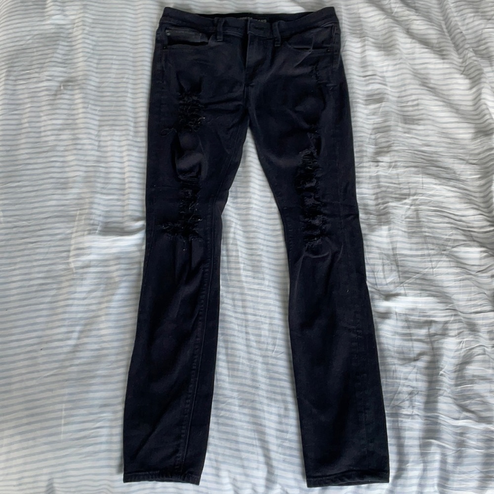 Black, ripped Express Jeans